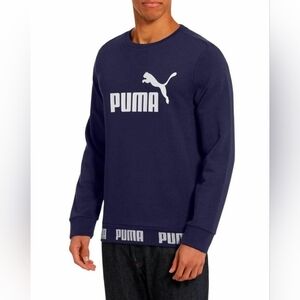 PUMA Men's Crewneck Sweater in Navy Blue (L)